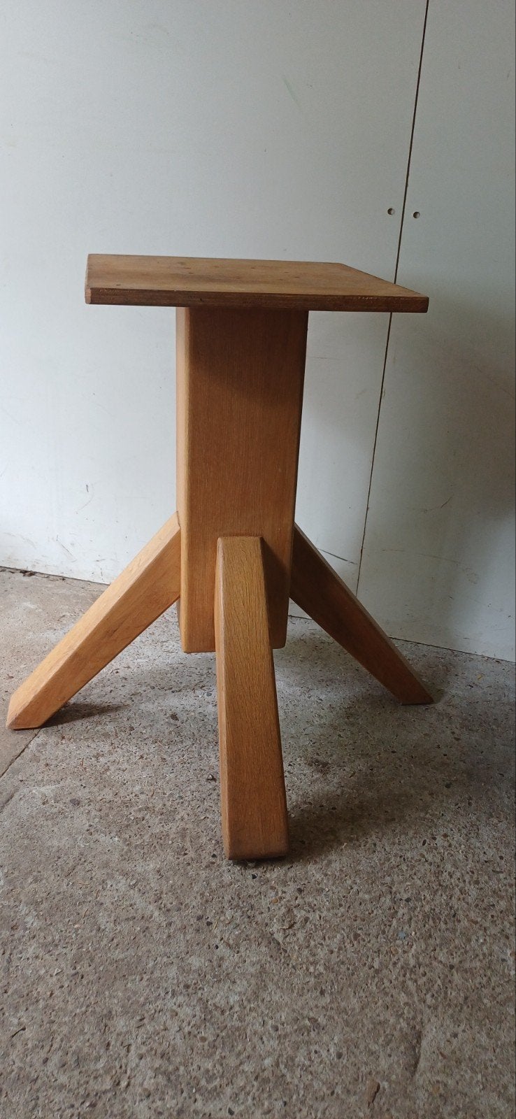 Vintage jaren 70 /80 eiken houten tafelpoot, Ophalen, Rechthoekig, Minder dan 55 cm, 60 cm of meer