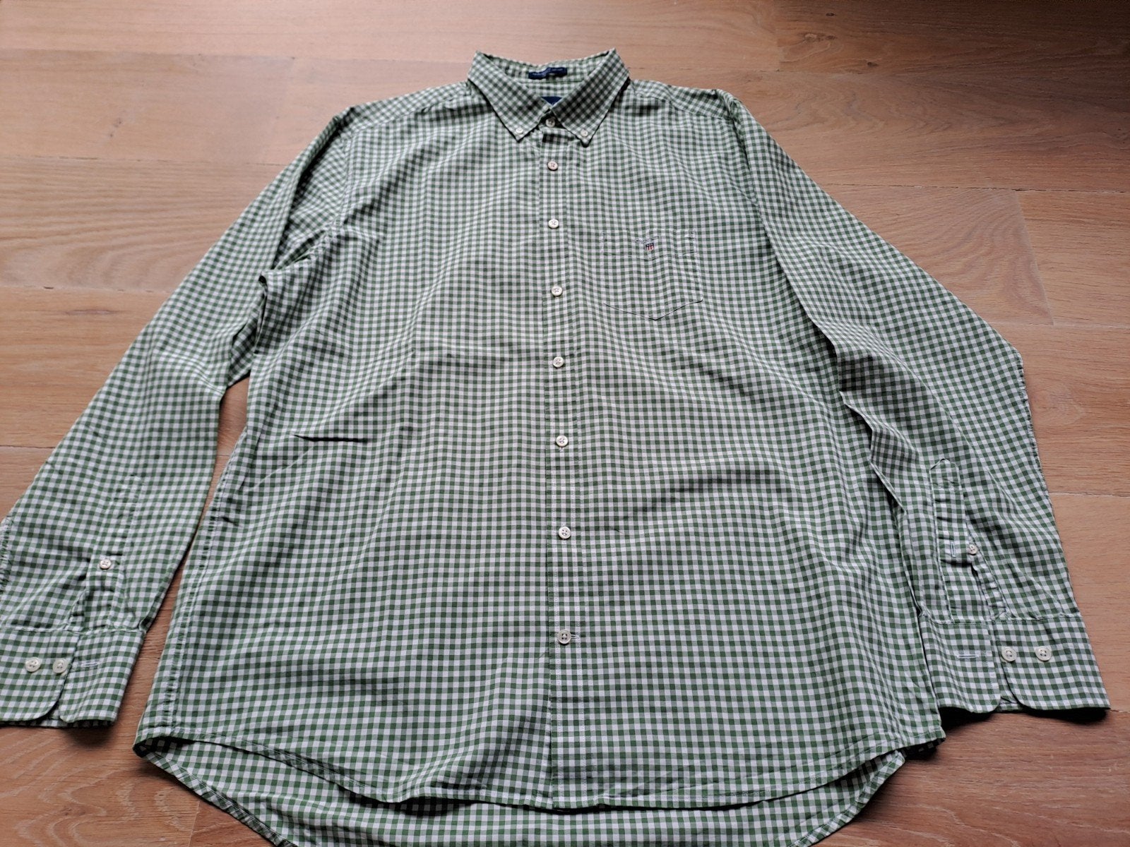 Geruit hemd van 'GANT' in maat 2XL (45/46), GANT, Ophalen of Verzenden, Overige halswijdtes, Gedragen