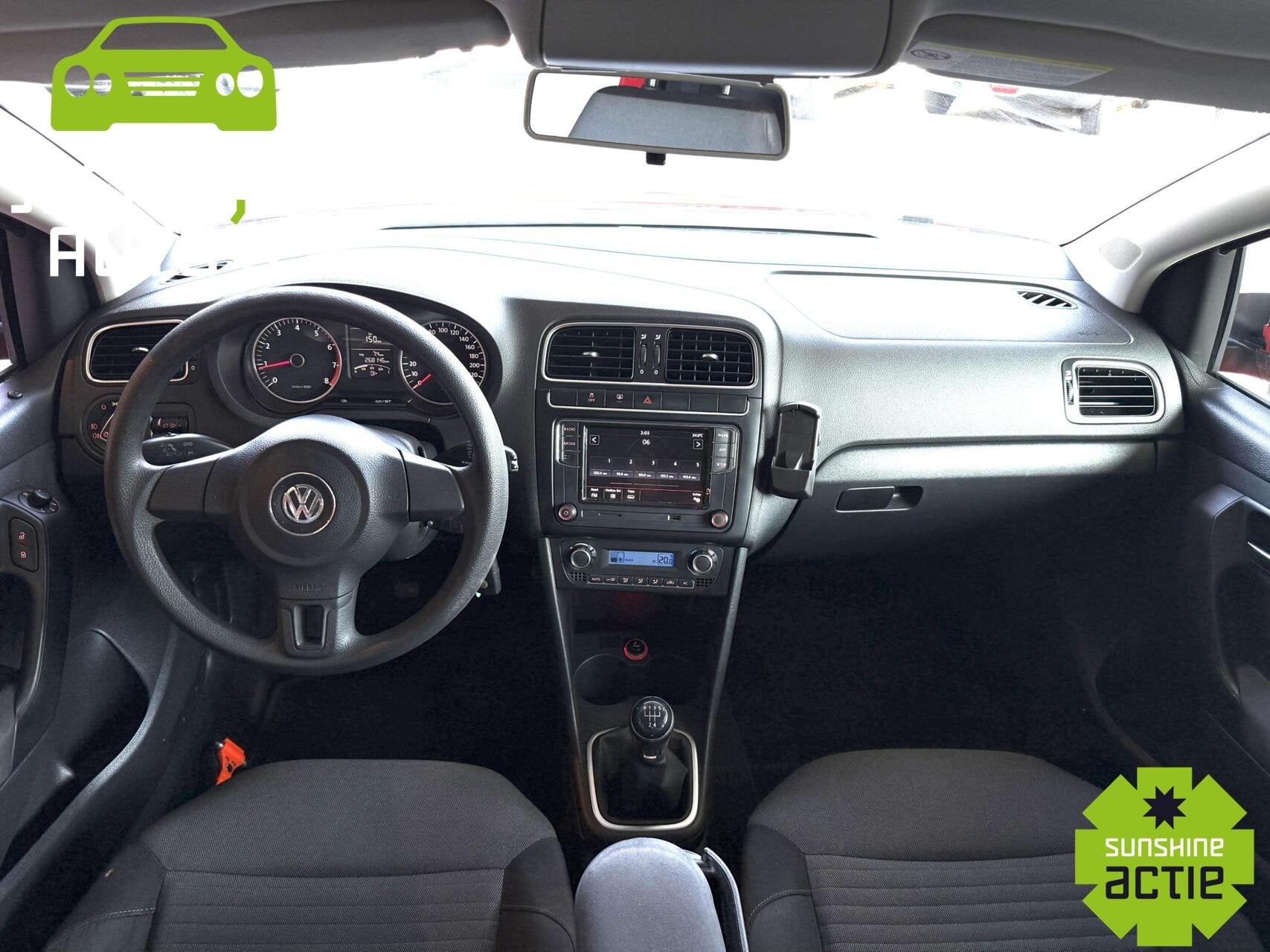 Volkswagen Polo 1.2-12V Trendline|17"lichtmetaal|Clima|GTI-l, Voorwielaandrijving, Euro 5, Zwart, 1198 cc