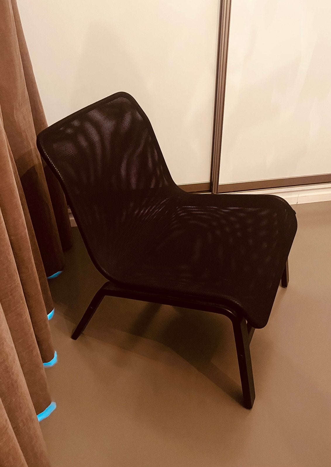 Ikea Nolmyra Fauteuil Zwart - Z.g.a.n., Ophalen, Minder dan 50 cm, Minder dan 75 cm, Zo goed als nieuw