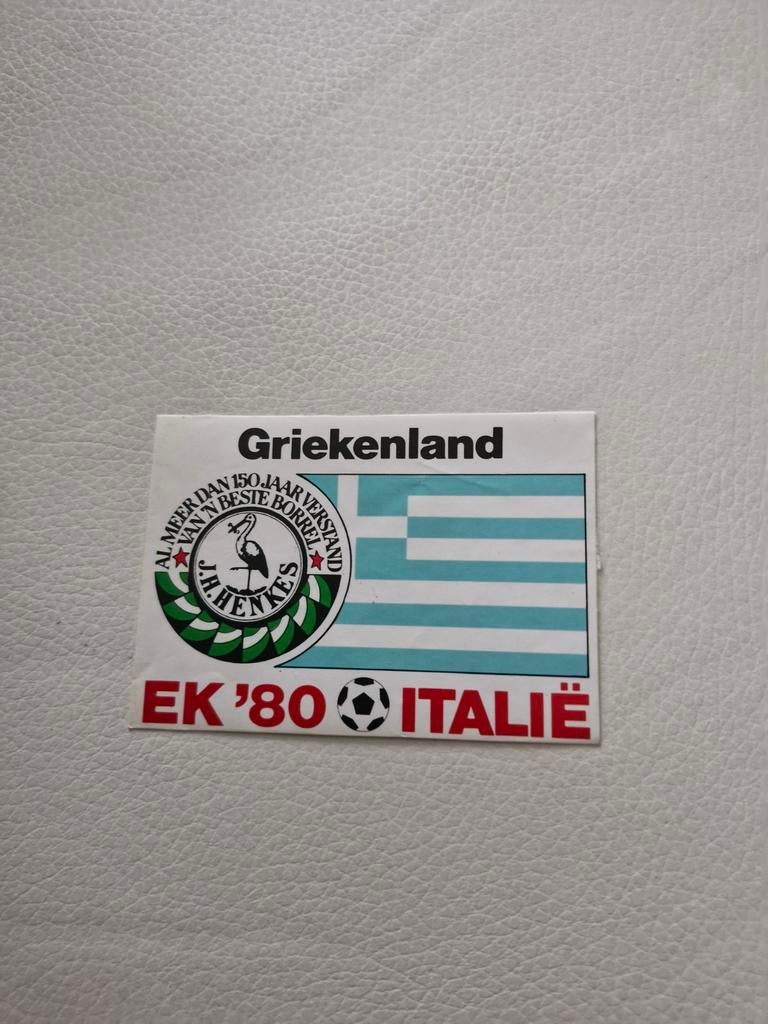 EK '80 Italië  8 Landen Wedstrijden Stickers van Henkes, Ophalen of Verzenden, Zo goed als nieuw, Sport