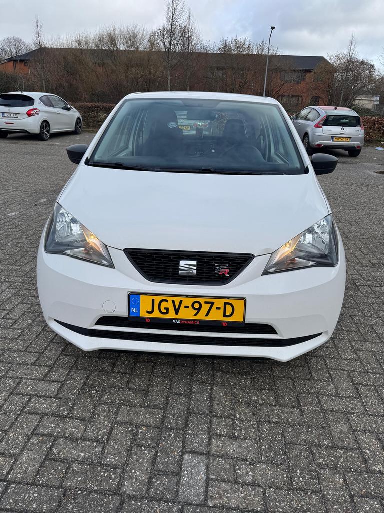 Seat Mii 1.0 44KW 3D 2017 Wit, Auto's, Seat, Voorwielaandrijving, USB, Zwart, 4 stoelen