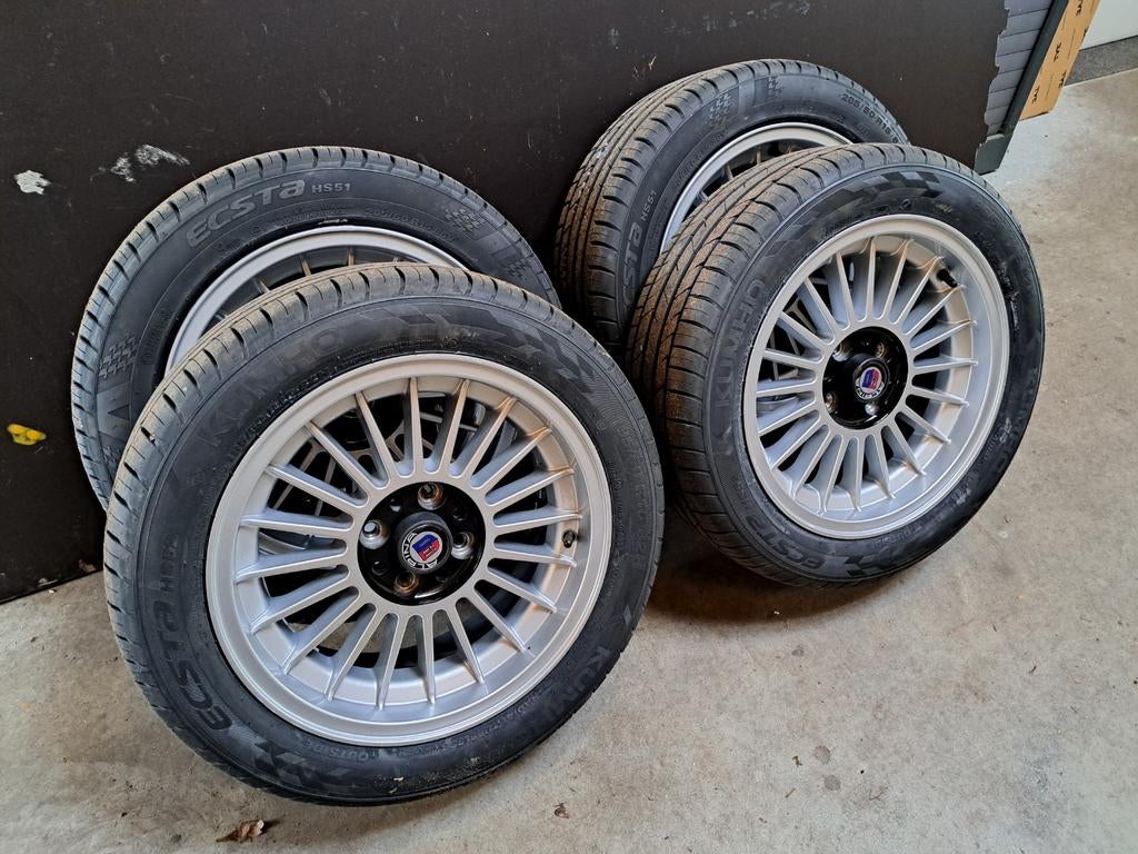 15 INCH 4x100 6J+7J ALPINA BREEDSET VELGEN NIEUWE BANDEN, Ophalen, 15 inch, Banden en Velgen, Nieuw