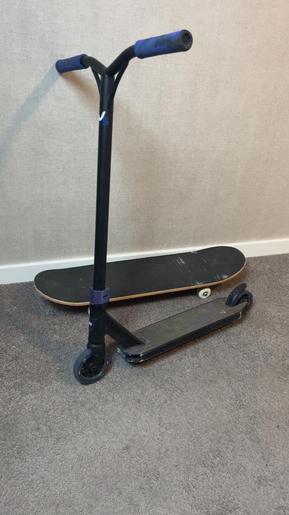 Stuntstep en skateboard te koop, Fietsen en Brommers, Steps, Ophalen, Gebruikt, Gewone step