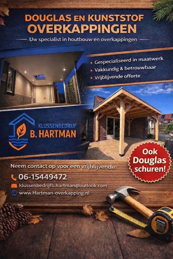 Overkapping op maat ,en voor al uw binnen en buiten klussen, Diensten en Vakmensen, Tuinmannen en Stratenmakers, Tuinontwerp