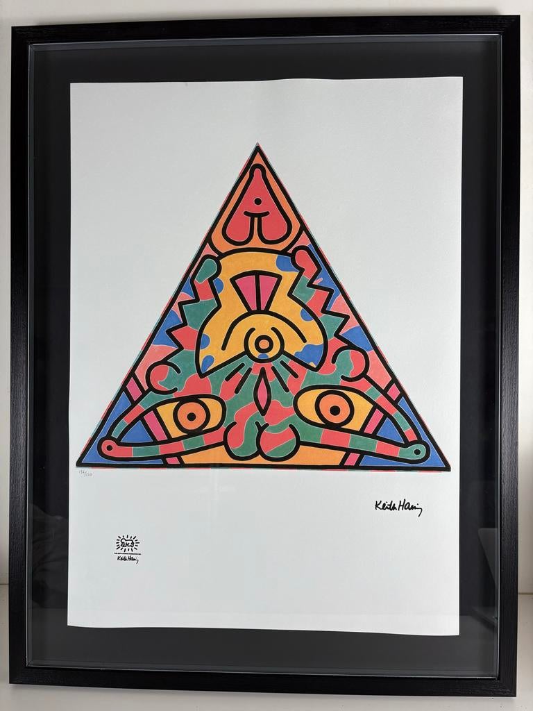 Keith Haring - spirit of art, gesigneerde litho, ingelijst., Ophalen of Verzenden