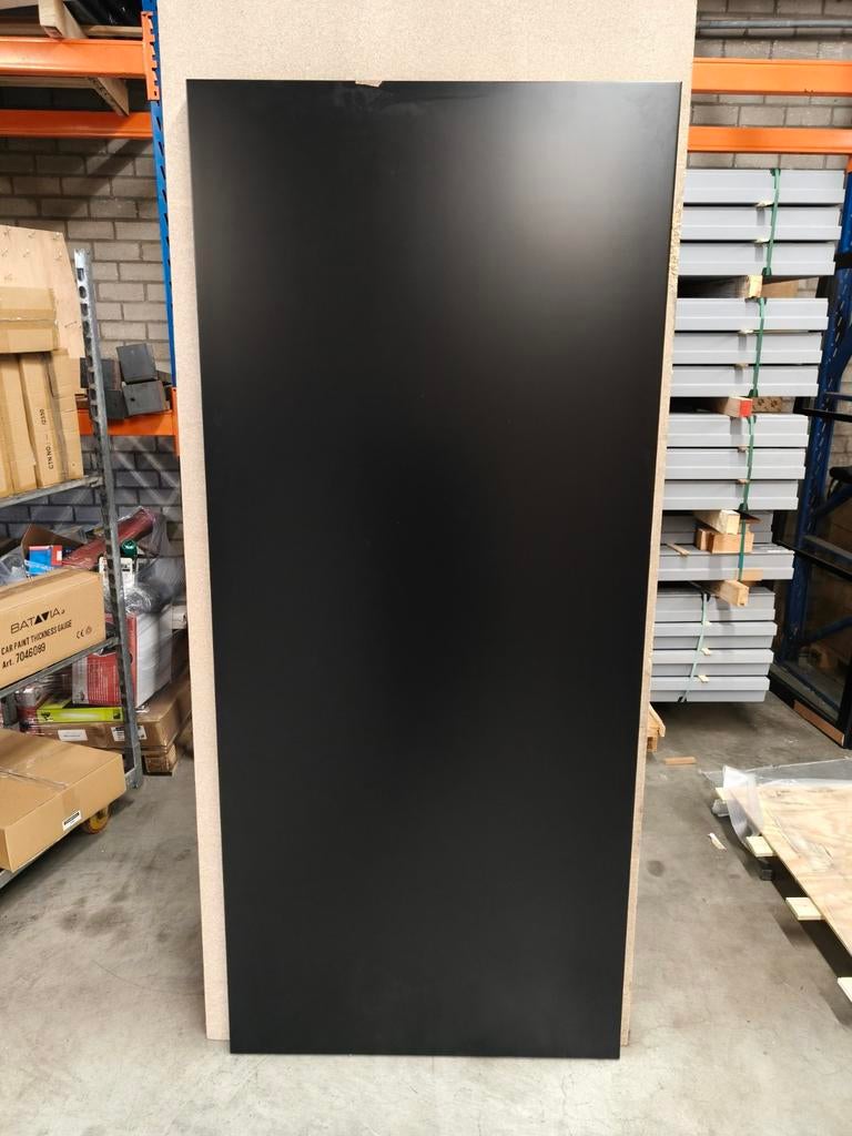 Zwarte vol spaan binnendeur afm 92,5x211,5 cm stomp, Ophalen, 80 tot 100 cm, Binnendeur, Nieuw
