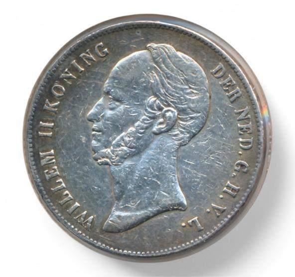 Nederland 2 1/2 Gulden 1848 Willem II, Postzegels en Munten, Munten | Nederland, Zilver, Ophalen of Verzenden, Losse munt, 2½ gulden
