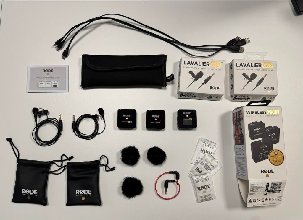 RØDE Wireless GO II Complete Set + Lavalier GO, Ophalen, Zo goed als nieuw, Overige typen, Draadloos