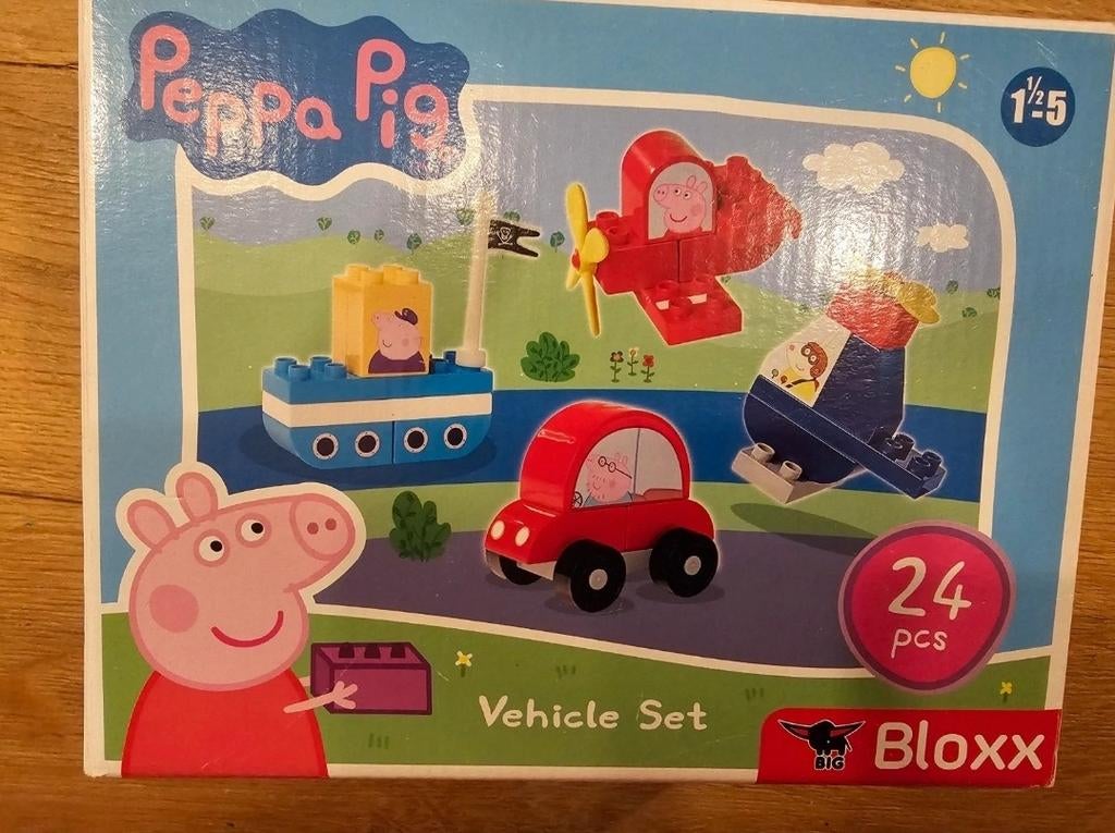 Peppa Pig Bloxx Voertuigenset - 24 blokken nieuw, Ophalen of Verzenden, Nieuw, Overige merken