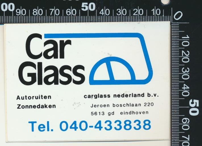 Sticker: Carglass Nederland - Eindhoven, Ophalen of Verzenden, Zo goed als nieuw, Auto of Motor