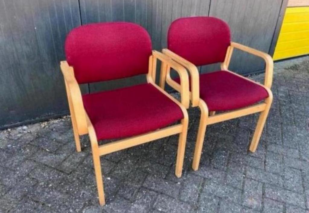 Vintage houten stoelen vintage Deense Farstrup eettafelstoel, Huis en Inrichting, Stoelen, Ophalen, Zo goed als nieuw, Stof, Vijf, Zes of meer stoelen