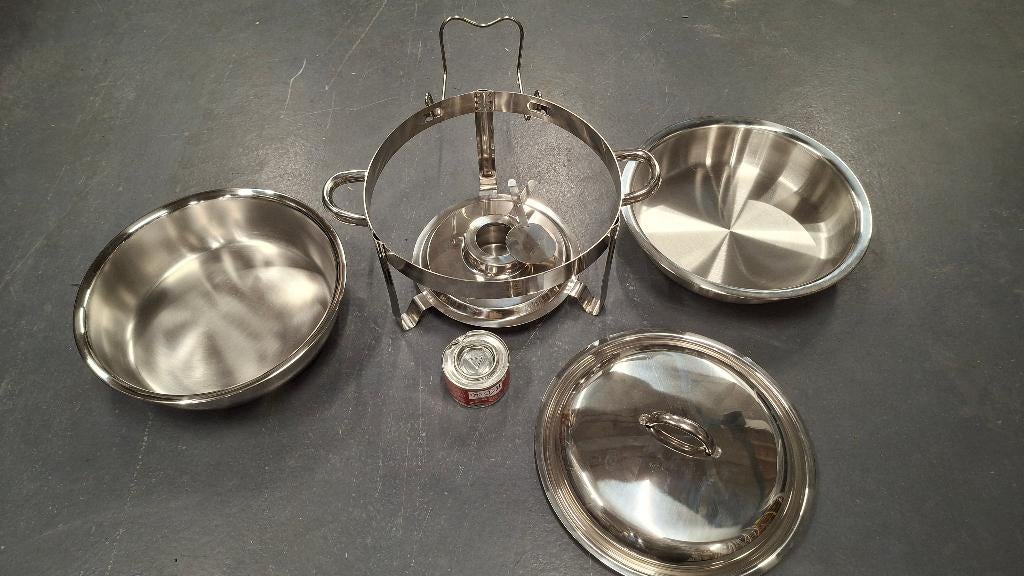 TGFF au bain marie bak 30cm met gel RVS Warmhoudbak., ., Nieuw, Ophalen of Verzenden, .