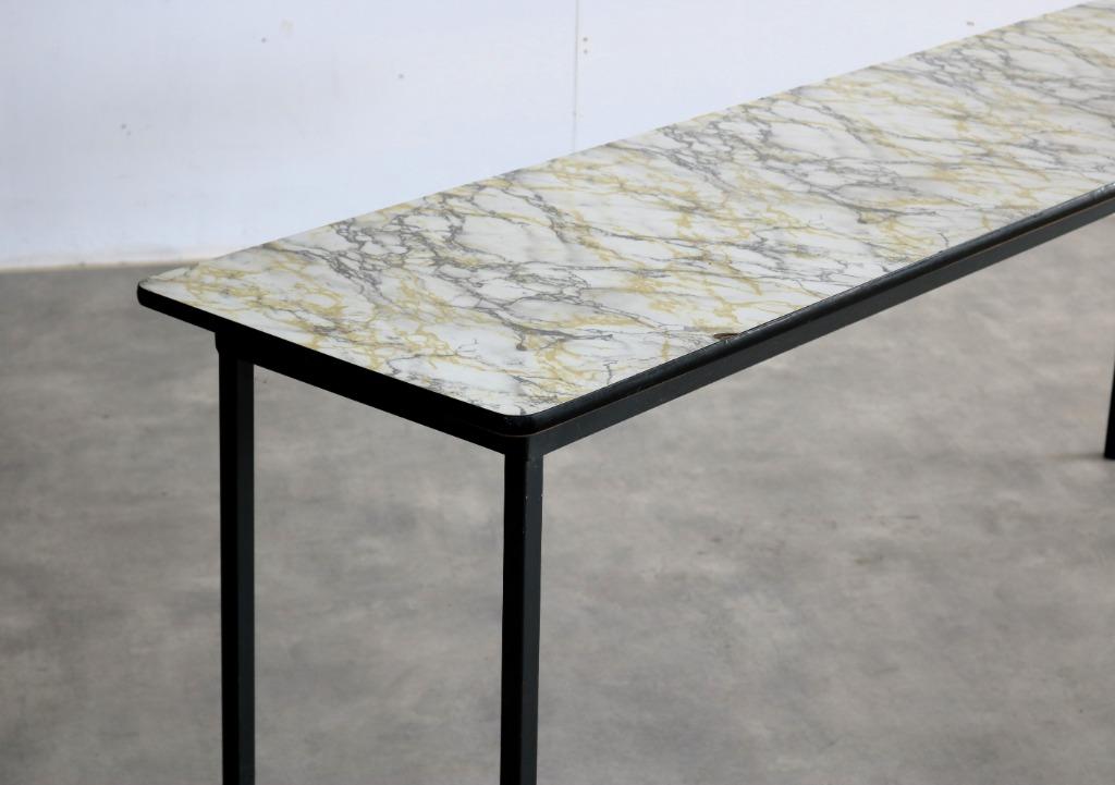 vintage tafels | schooltafels | jaren 60 | formica, Gebruikt, Timbeije@hotmail.com, Ophalen of Verzenden, 200 cm of meer