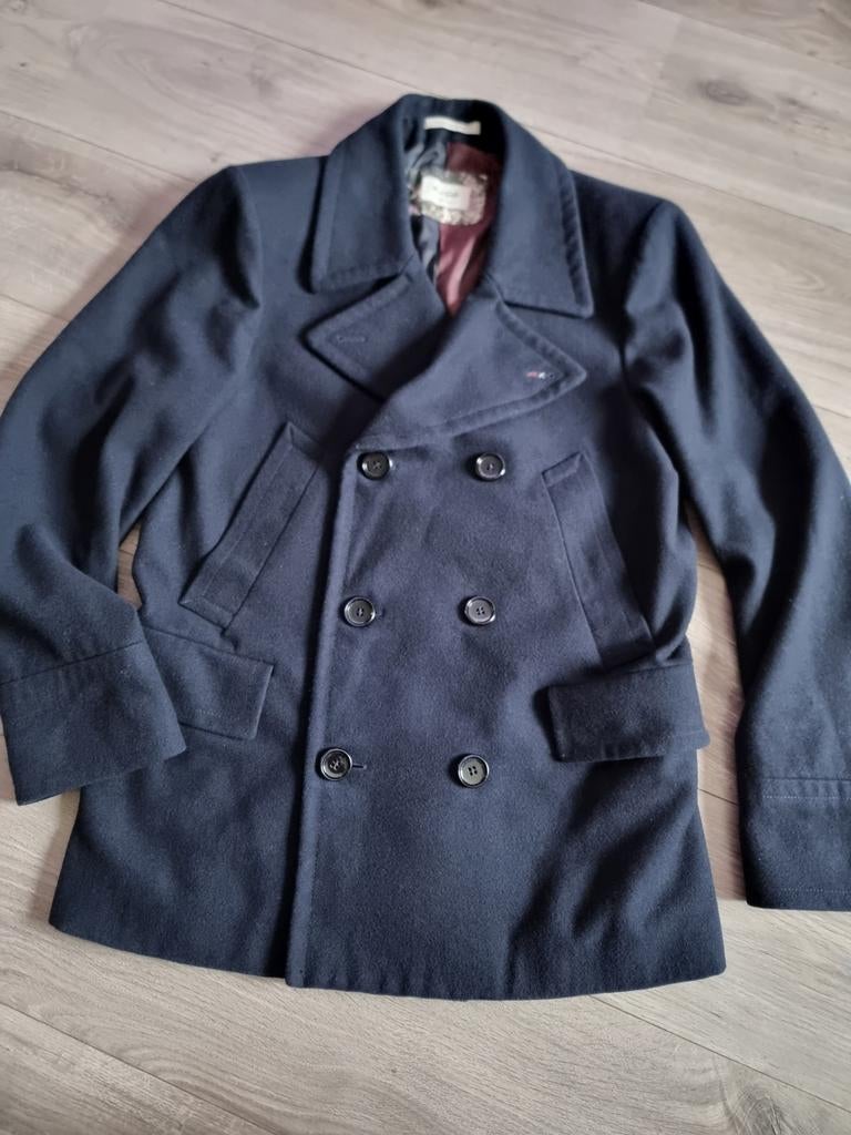 Marineblauw heren jas Van Gils, maat 50 (PR4), Kleding | Heren, Ophalen of Verzenden, Zo goed als nieuw, Maat 48/50 (M), Blauw