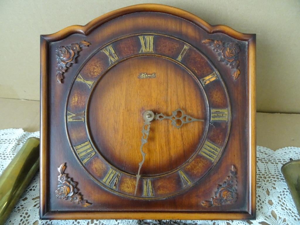 Antieke Hermle klok wandklok vintage Franz Hermle & Sohn, Ophalen of Verzenden
