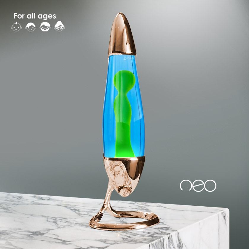 Mathmos Neo Lavalamp, Huis en Inrichting, Lampen | Tafellampen, Nieuw, Minder dan 50 cm, Glas, Metaal, Ophalen of Verzenden