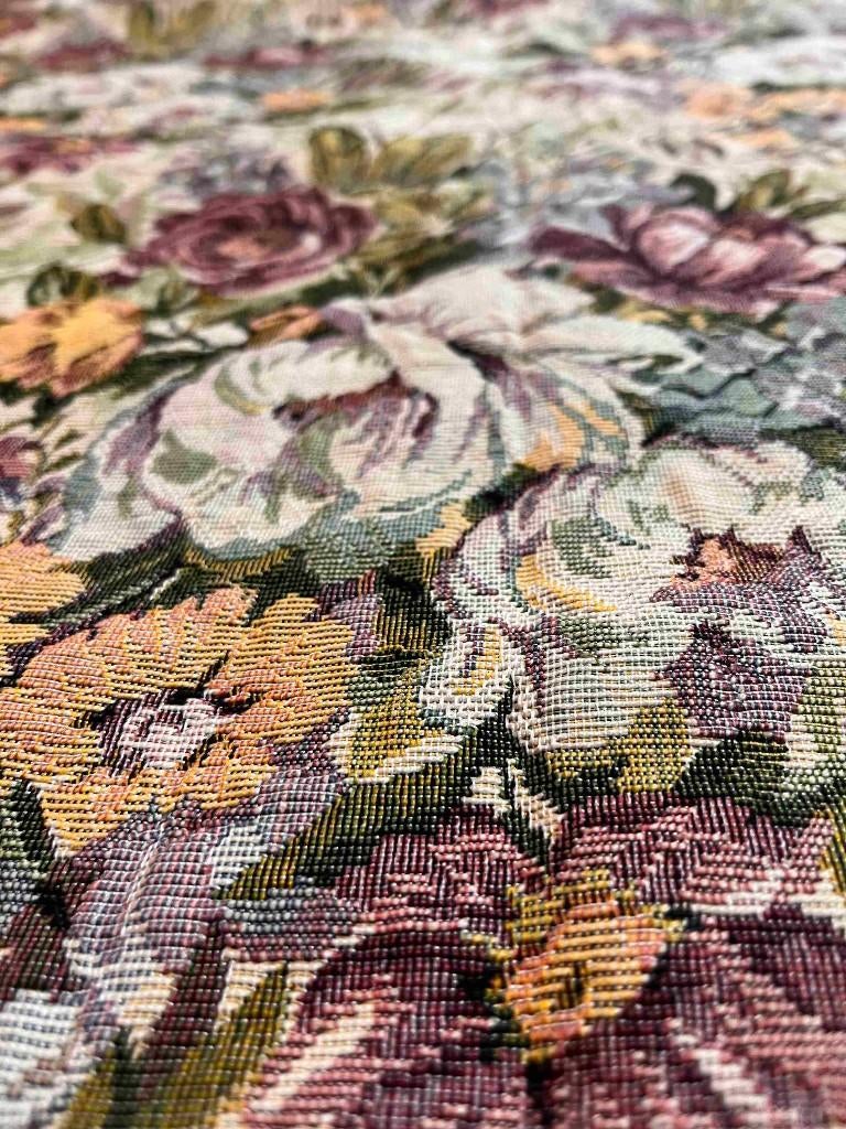 Vintage brocante sprei foulard bloemen 165/146, Gebruikt, Etten-Leur, DJT@dejuistetoon.eu, Ophalen of Verzenden