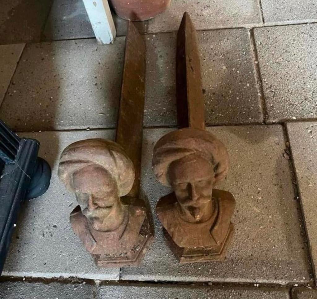 Franse antieke haardblokken, Antiek en Kunst, Ophalen of Verzenden
