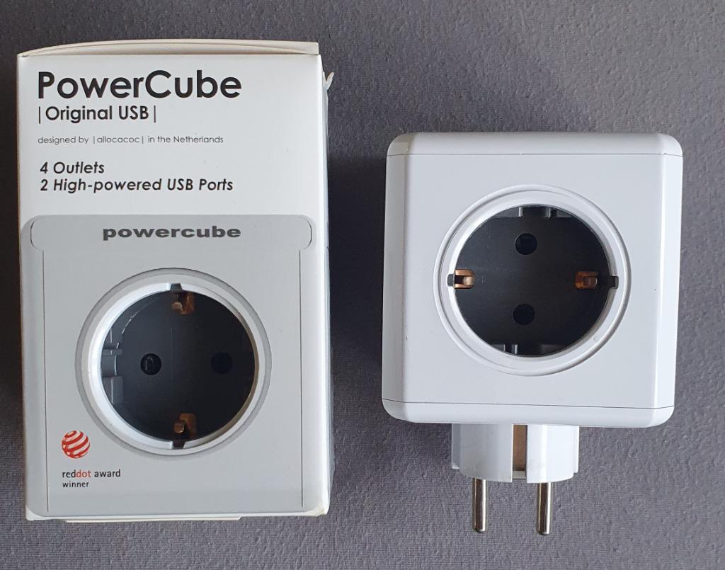 2 Stuks PowerCube Original Duo USB Wit, verdeeldoos en USB, Ophalen of Verzenden, Nieuw, Stopcontact