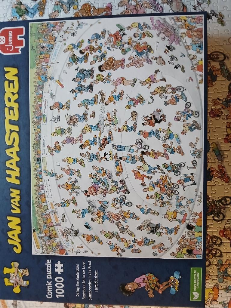 Puzzel v haasteren skateboarden in de bowl, Hobby en Vrije tijd, Ophalen, 500 t/m 1500 stukjes, Zo goed als nieuw
