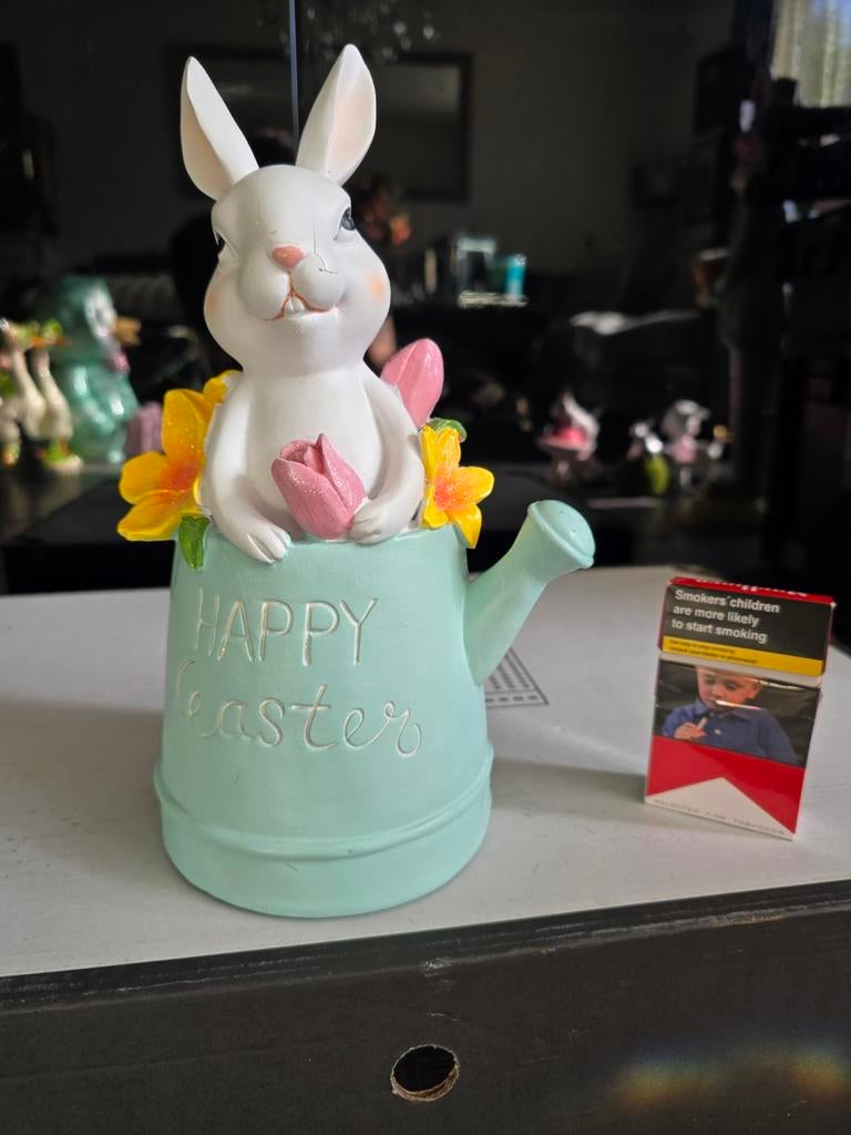 Paashaas in gieter - decoratie, Ophalen of Verzenden, Nieuw