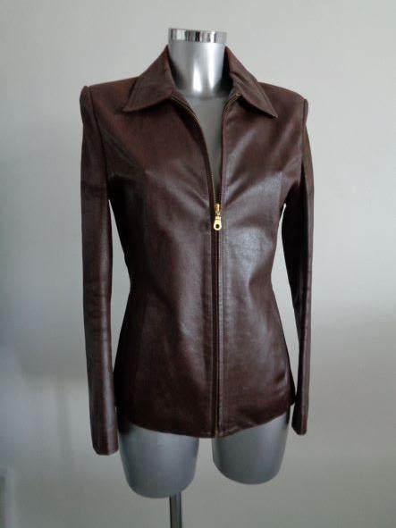 Leather Sound getailleerd leren jasje, maat small, Bruin, Verzenden, Zo goed als nieuw, Jasje