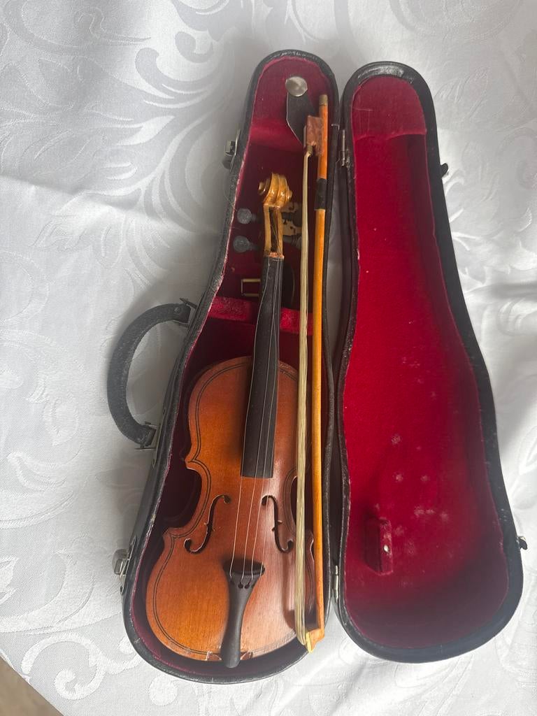 Mini Viool in Koffertje - Decoratief, Muziek en Instrumenten, Gebruikt, Overige formaten, Viool, Ophalen of Verzenden