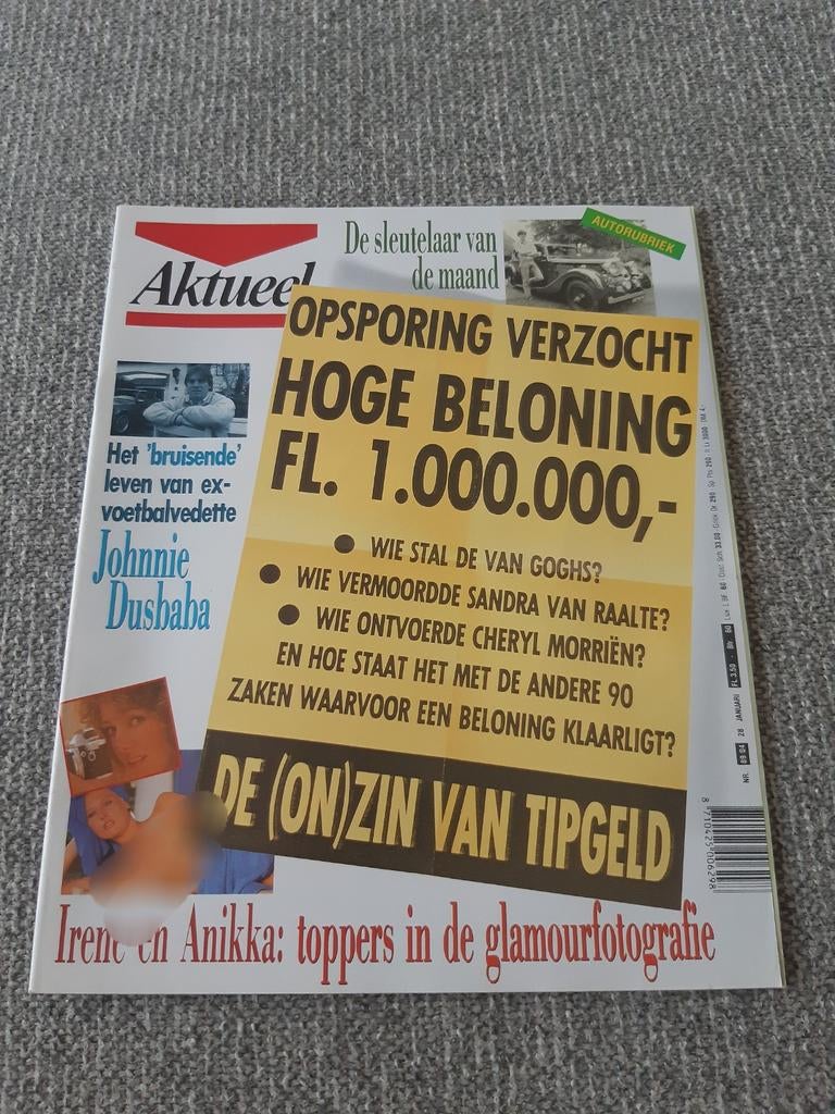 04.Aktueel 1989. Johnnie Dusbaba. Cor Jansen. Lou Diamond ph, Verzamelen, Tijdschriften, Kranten en Knipsels, Ophalen of Verzenden