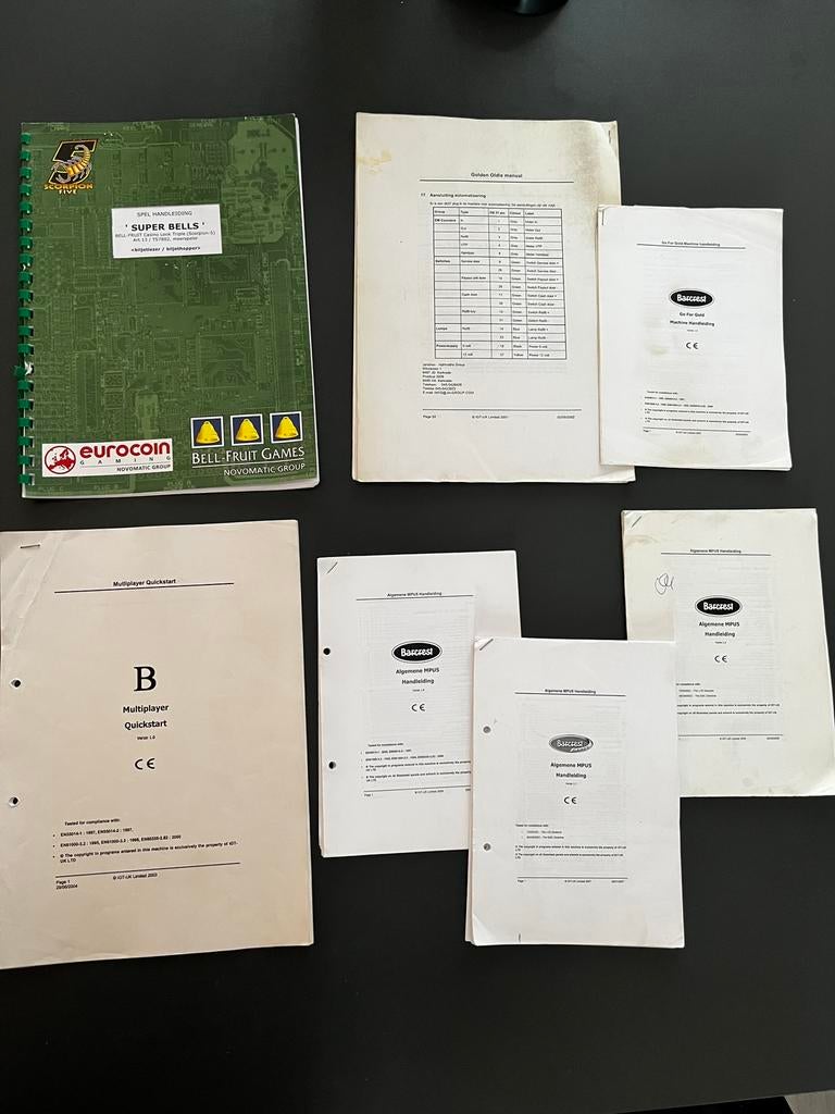 Gokkast handleidingen mpu5 go for gold, golden oldie, Verzamelen, Euro, Ophalen of Verzenden
