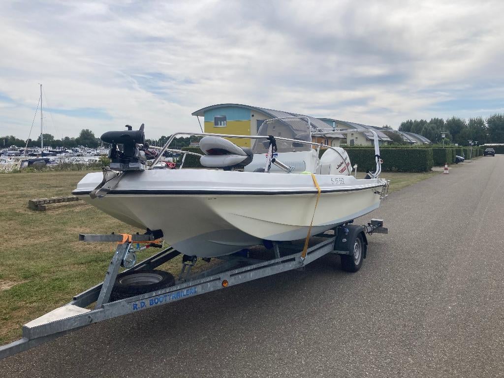 Dell Quay Dory 17 Johnson 115 pk- (vissen,watersport), Watersport en Boten, Ophalen, 10 tot 30 pk, Gebruikt, 3 tot 6 meter