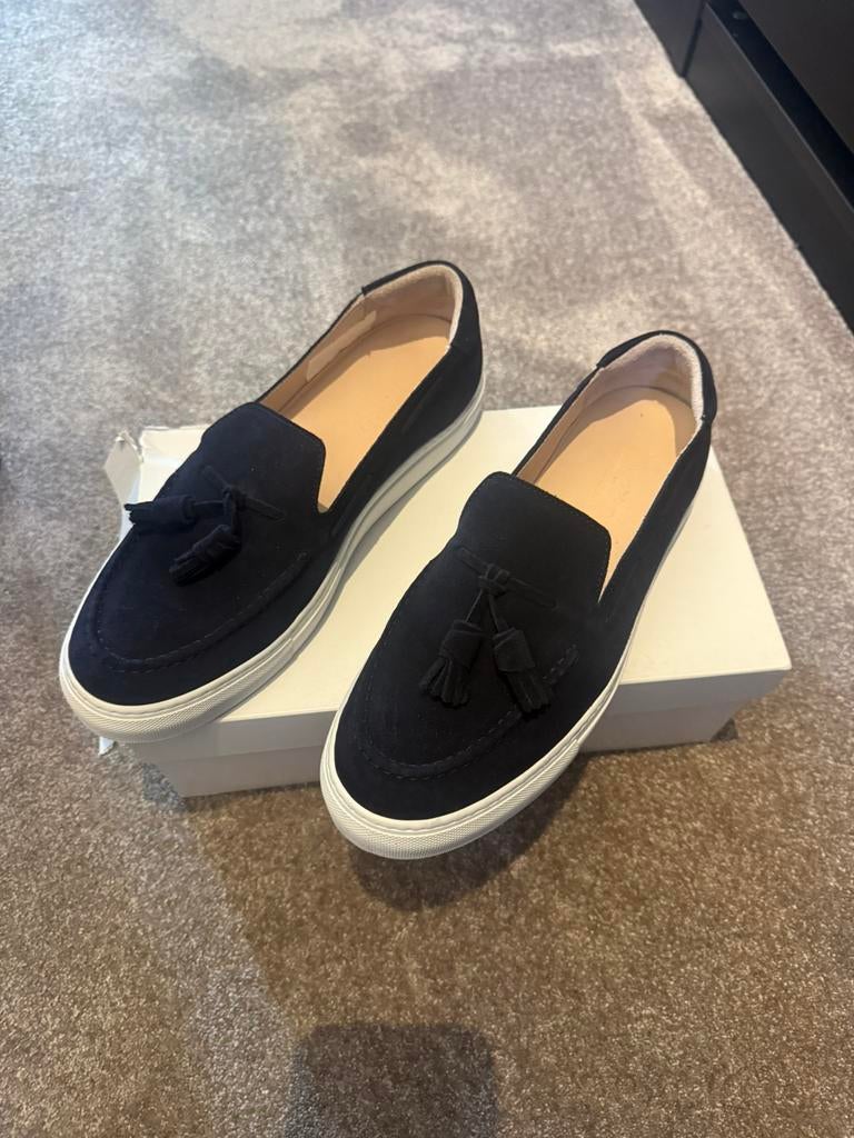 Oger amsterdam loafers ( santoni , loro piana ) nieuw, Ophalen of Verzenden, Zo goed als nieuw, Blauw, Loafers