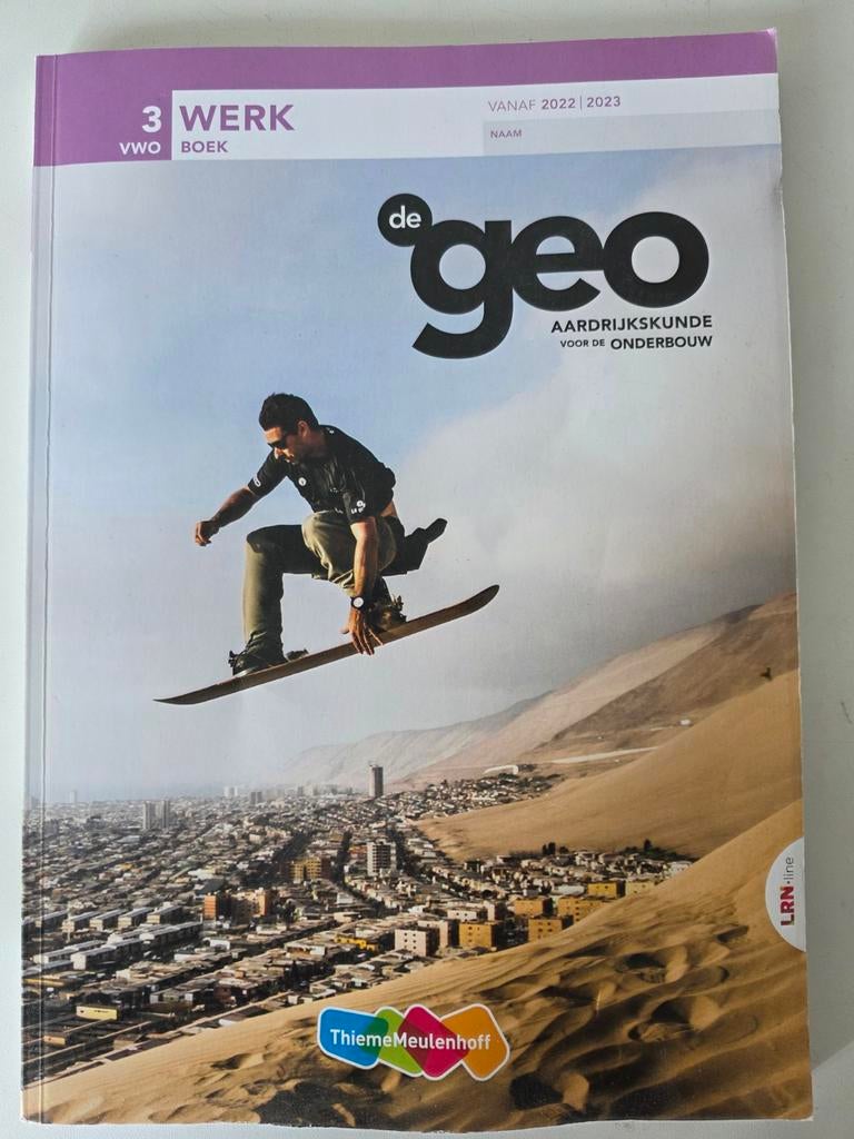 De Geo Aardrijkskunde 3 VWO Werkboek, Boeken, Schoolboeken, Zo goed als nieuw, Aardrijkskunde, VWO, Ophalen of Verzenden