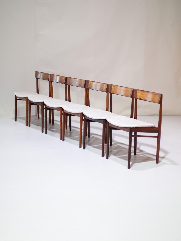 6x Eetkamerstoelen Henry Rosengren 39 palissander, Huis en Inrichting, Stoelen, Ophalen, -, Zo goed als nieuw, Stof