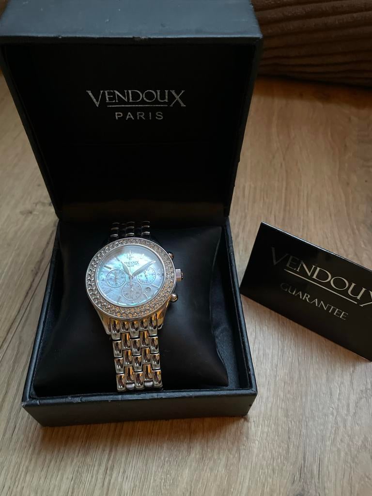 Vendoux Paris Dameshorloge met Strass, Overige merken, Staal, Polshorloge, Ophalen of Verzenden