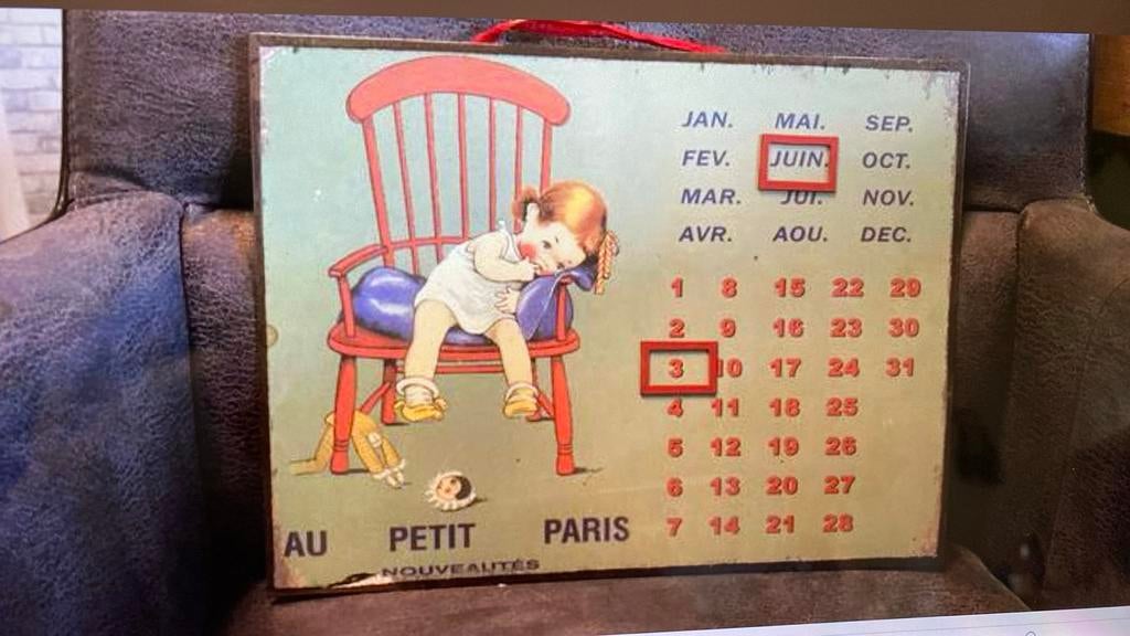 Vintage ‘au petit Paris’ kalender, Huis en Inrichting, Ophalen of Verzenden