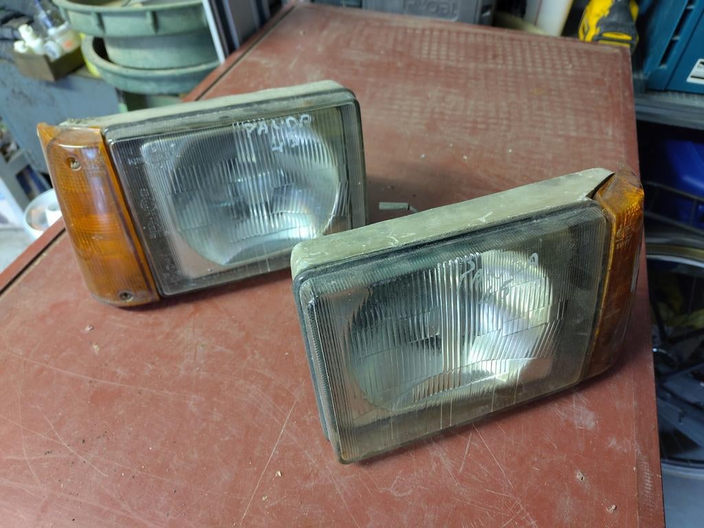 Zeldzame Fiat Panda Koplampen 141 30 34 45 - 1980 - 1986, Auto-onderdelen, Verlichting, Fiat, Gebruikt, Ophalen of Verzenden