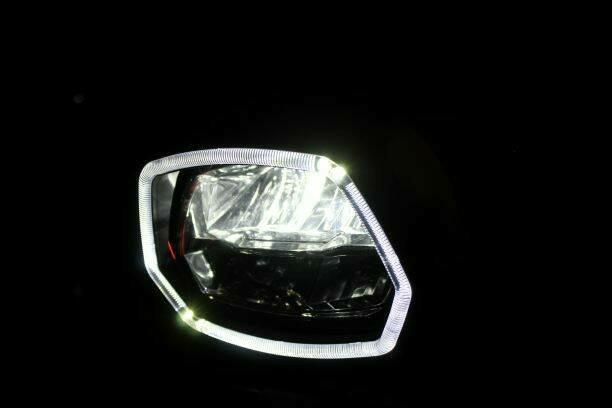 Koplamprand LED Vespa Sprint Mat Zwart NIEUW, ., Nieuw, Ophalen of Verzenden, .