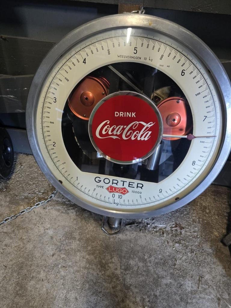 Vintage Gorter Lugo Coca-Cola Weegschaal, Antiek en Kunst, Ophalen of Verzenden