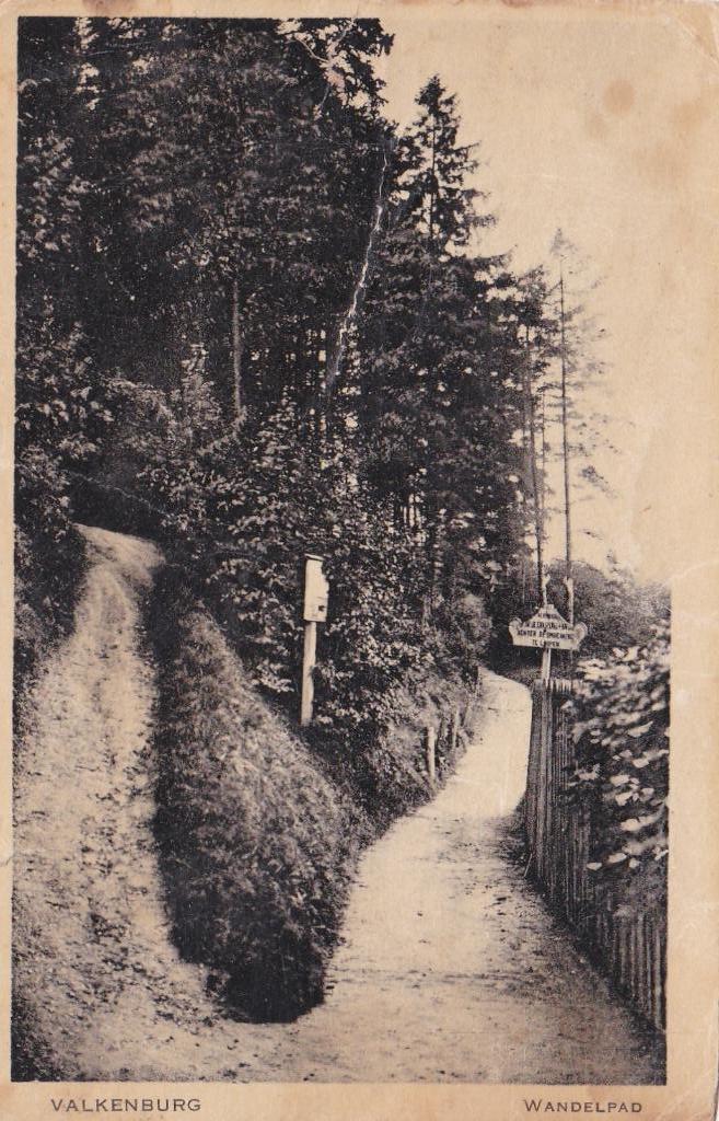 18015 Wandelpad Valkenburg  Limburg prachtige oude kaart, Verzamelen, Ansichtkaarten | Nederland, Ongelopen, Limburg, 1920 tot 1940