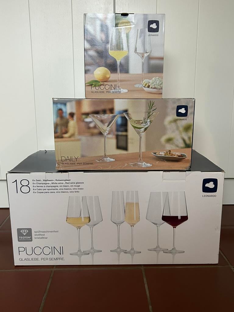 Complete wijnglazen Leonardo, Huis en Inrichting, Keuken | Servies, Glas of Glazen, Overige stijlen, Glas, Ophalen of Verzenden