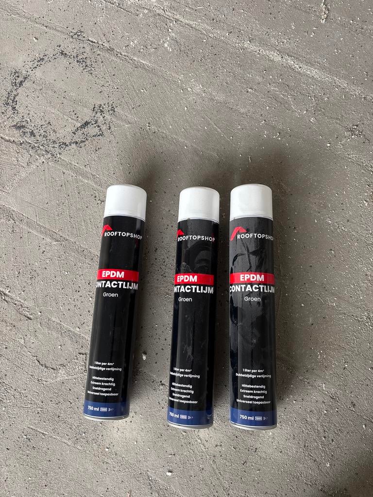 3 Spuitbussen EPDM Contactlijm - Universeel, Doe-het-zelf en Verbouw, Dakpannen en Dakbedekking, Overige materialen, Onbekent