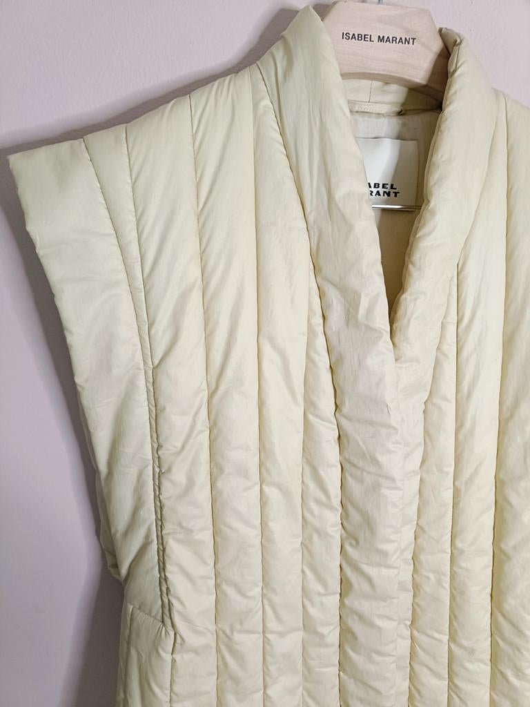 Bodywarmer of gilet Isabel Marant (38), Kleding | Dames, Bodywarmers, Wit, Ophalen of Verzenden, Zo goed als nieuw, Maat 38/40 (M)