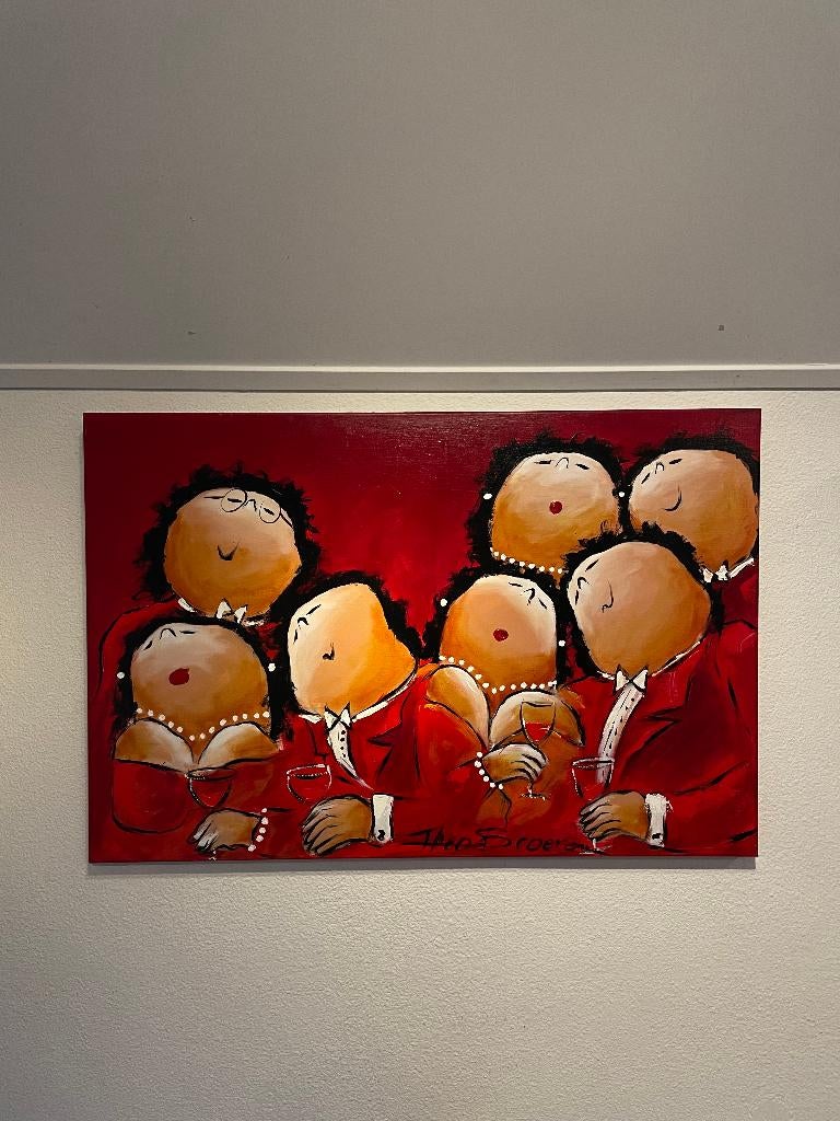 Theo Broeren origineel schilderij – 120 x 80 cm, Antiek en Kunst, Ophalen