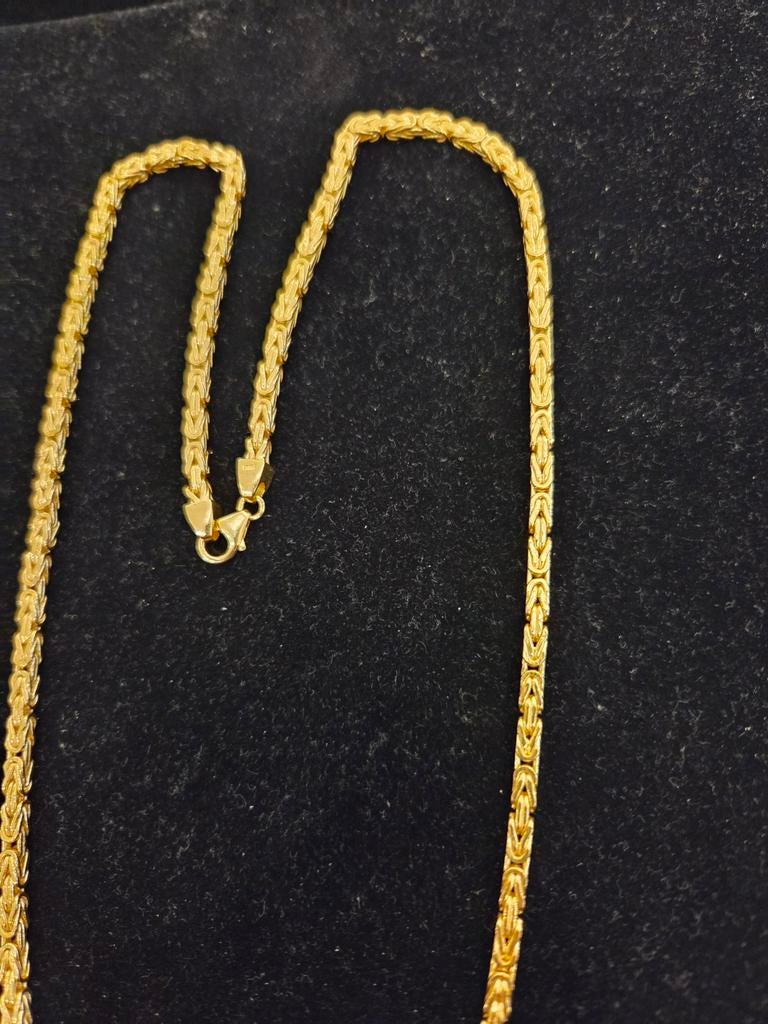 14 k gouden koningsketting 19,7 gram, Sieraden, Tassen en Uiterlijk, Kettingen, Ophalen of Verzenden, Nieuw, Goud, Goud