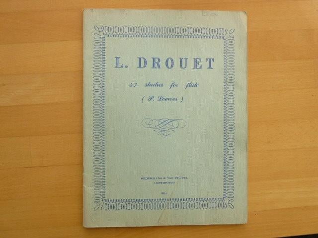 47 studies for flute L. Drouet, Dwarsfluit of Piccolo, Klassiek, Les of Cursus, Ophalen of Verzenden