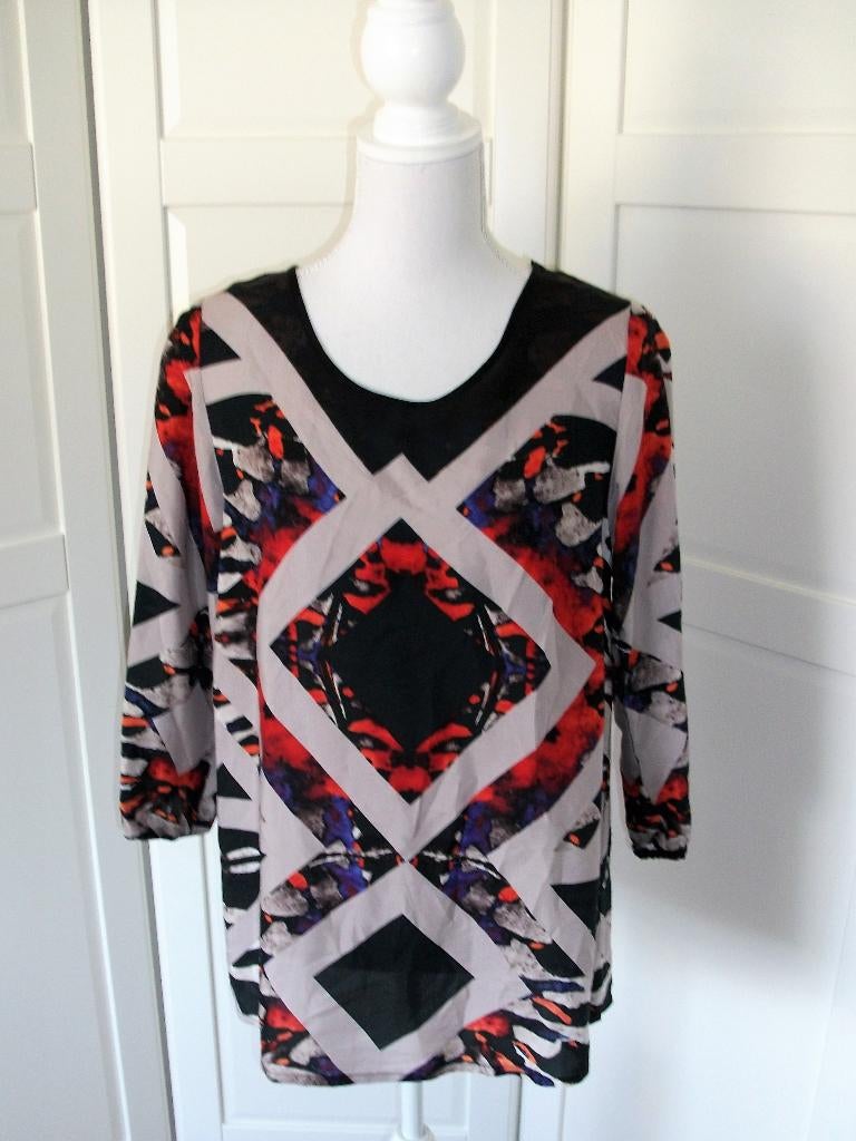 Imitz nieuwe print tuniek top, maat 38 M (kan ook voor L), Kleding | Dames, Maat 38/40 (M), Zwart, Nieuw, Imitz