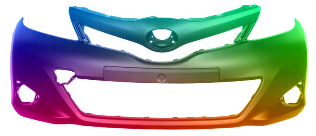 Voorbumper Voor Toyota Yaris (XP130) 2011-2014 gespoten in d, Verzenden, Toyota, Bumper, Nieuw