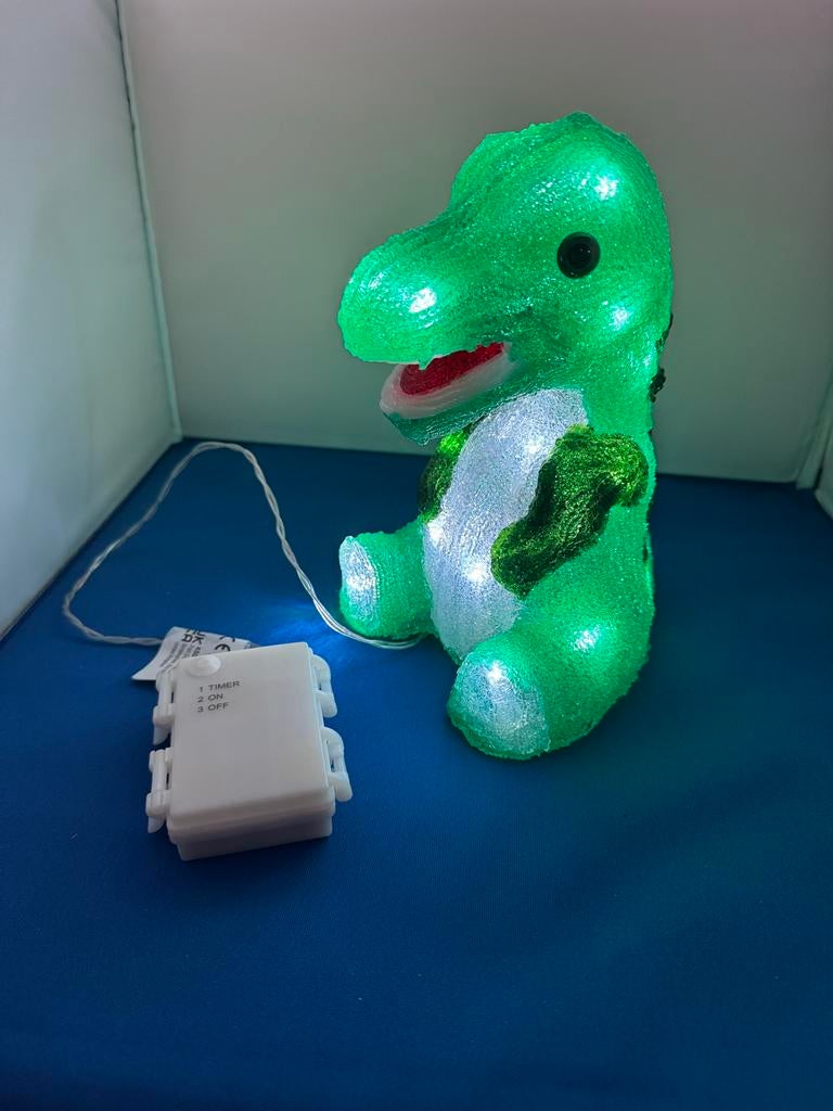 Leuke groene dinosaurus decoratie lamp, Ophalen of Verzenden, Zo goed als nieuw, Kunststof