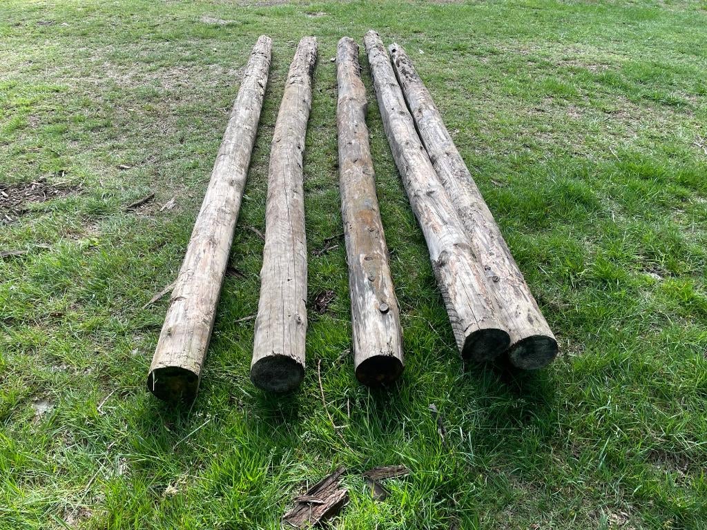Houten palen ca 3 m, Tuin en Terras, Palen, Balken en Planken, Ophalen, 250 cm of meer, Palen